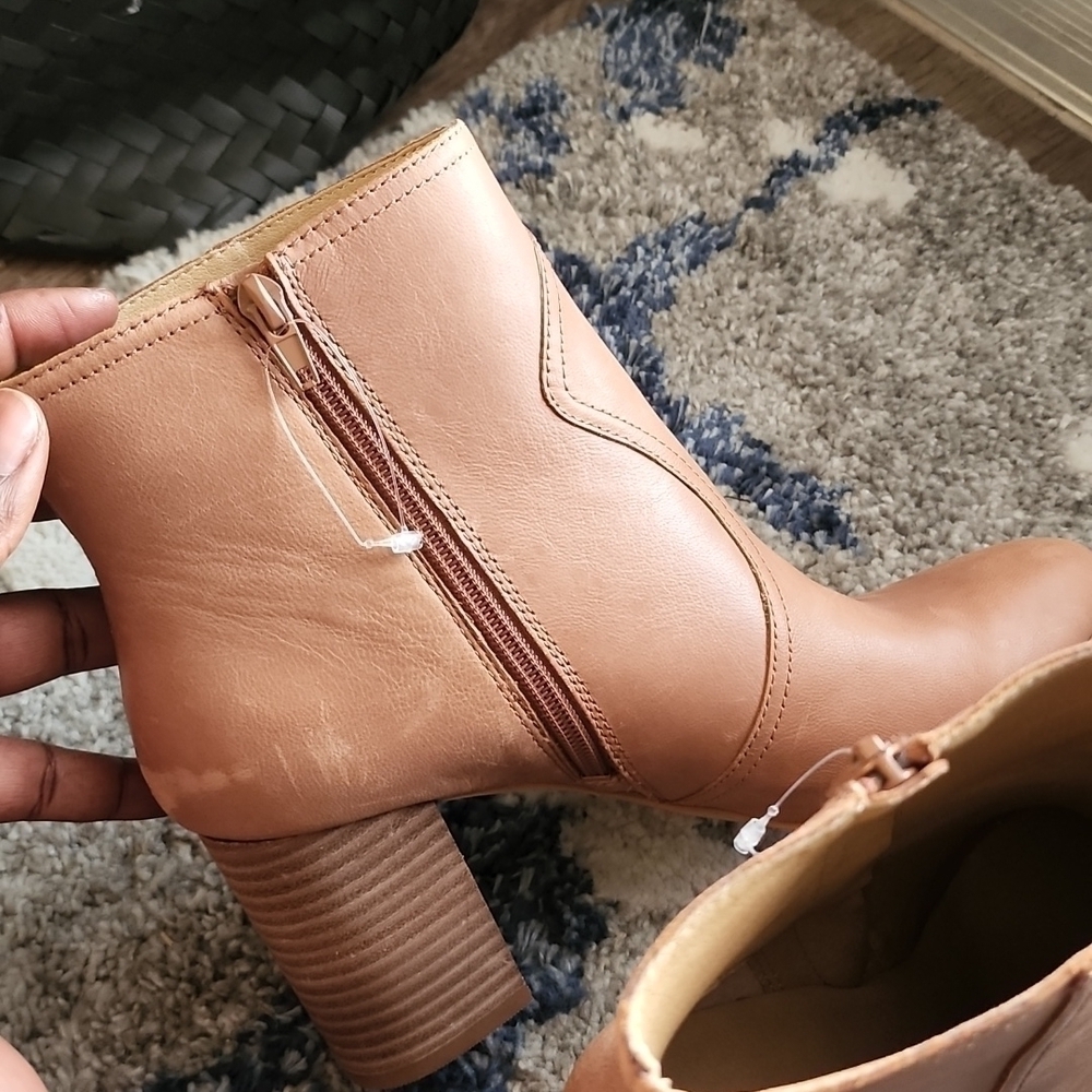 Lucky brand lk-sheirin camel booties Mob Wife Minimalist Chic - Picture 9 of 11